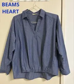 ビームスハート　ストライプ　シャツ