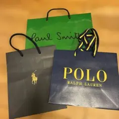 ポロ・ラルフ・ローレン2枚とポール・スミス２枚のショップ袋セット