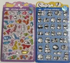 韓国 NEKONI ボンボンドロップシール 3Dシール　立体シール パンダ 動物