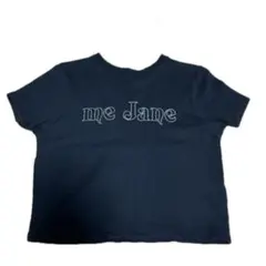 me Jane ラインストーンロゴ 半袖Tシャツ ブラックのサムネイル