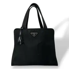 プラダ　ハンドバッグ　三角ロゴプレート　ミニトート　テスートナイロン　黒　y2k