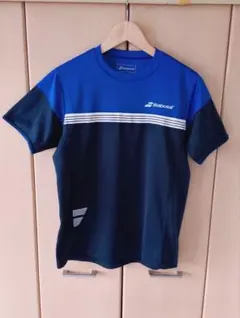 Babolat ストライプ Tシャツ 青/紺