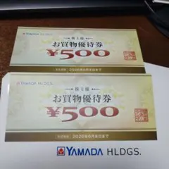 ヤマダホールディングス 株主優待券 ¥500を2枚