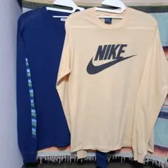 70s80s　ナイキ　ロンＴセット販売　ゴツナイキ　風車　筆記体　ヴィンテージ