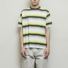ず*り様 新品　BAL バル　ボーダー　半袖Tシャツ　Mサイズ　1 イエロー　グのサムネイル