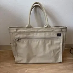 PORTER トートバッグ ベージュ アイボリー キャンバスのサムネイル