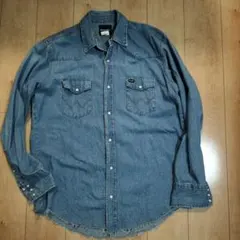 wrangler ラングラー90s デニムウエスタンシャツビンテージ us古着