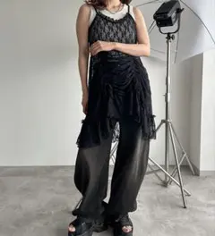 apres jour mignon アソートドロストキャミチュニック　ブラック