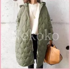 秋冬 キルティング コート ダウンジャケット ブルゾン ナイロン 中綿 ロング