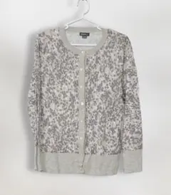 エディーバウアー 総柄カーディガン グレー 羽織り 大人カジュアル