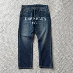 ディープブルー デニムパンツ ストレート ブルー（SS） 定番 春