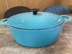 LE CREUSET 両手鍋 鋳物ホーロー鍋 ブルーのサムネイル