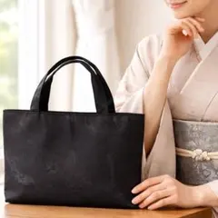 【◎35】 袋帯 リメイク ハンドメイド トートバッグ 黒 フォーマルにも♪
