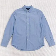 美品　ラルフローレン　オックスフォード　シャツ　長袖　カラフルポニー　刺繍　L