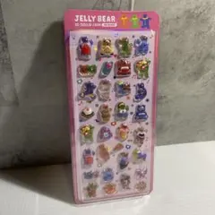 ★【韓国限定】JELLY BEAR　3Dクリスタルステッカー　ピンク