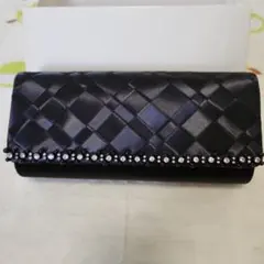 【美品】編み込みデザイン クラッチバッグ