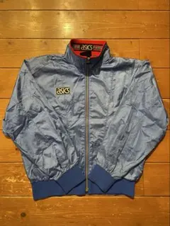 90年代 asics ピステ ジップアップジャケット 水色 S ヴィンテージ