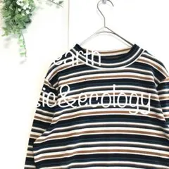 earth music&ecology ボーダーリブ長袖カットソー