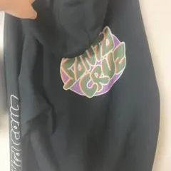 SANTA CRUZ ブラック フード付きパーカー