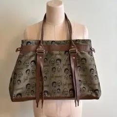 jack gomme ジャックゴム 顔柄 ハンドバッグ レザー　トートバッグのサムネイル