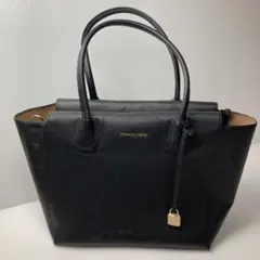 MICHAEL KORS ブラック レザー トートバッグ