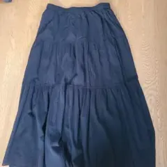 UNIQLO ティアードロングスカート XL ブラック