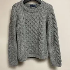 NI☆IENA SLÖBE グレー ケーブルニット 長袖