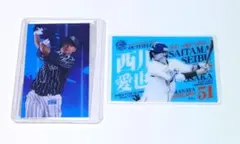 ライオンズ　カード　ステッカー　西川愛也