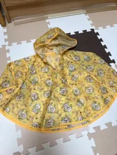 子供用 レインコート(ポンチョ型) 黄色 わんわんとうーたん