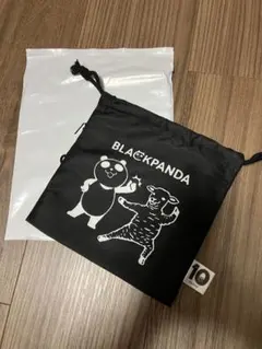 イオン　ブラックフライデー　ブラックパンダ ひつじ　巾着袋 グラニフ