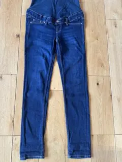 マタニティ スキニーパンツ ダークブルー