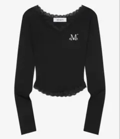 MUCENT(ムセント)/Vネック クロップド 長袖Tシャツ