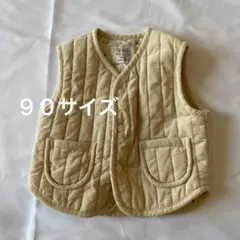 アイボリー　ベスト　９０サイズ　リバーシブル