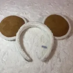 ディズニー カチューシャ ムートン ミッキー ブラウン 茶色
