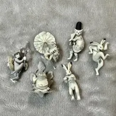 【鳥獣戯画】カプセルトイ　ガチャガチャ　フィギュア 6体セット