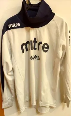 mitre ハイネック長袖シャツ XL ホワイト/ネイビーのサムネイル