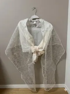 パール付き ゴールドベージュ ショール／ボレロ 結婚式・お呼ばれ用