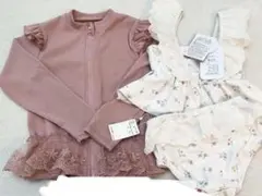 110㎝◉新品含む◉バースデイ◉水着、ラッシュガード2セット