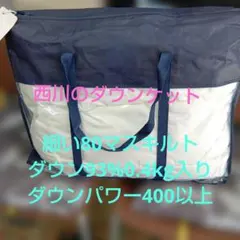 西川製羽毛肌ふとん　ダウン93%0.4kg入り細い80マスキルト加工日本製のサムネイル