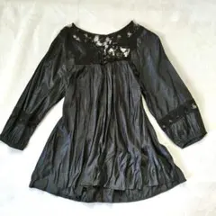 『新品未使用』レース ブラック ブラウス 森ガール フェアリーコア　ダークコア