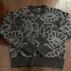 新品　ユニクロ　マリメッコ　ラムクルーネックセーター　　グレー　M