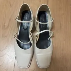 ORiental Traffic ダブルストラップパンプス 26cm ホワイト