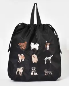 未使用 Bleu Bleuetブルーブルーエ　犬柄刺繍リュック送料込価格