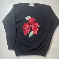 Cashmere Club スコットランド製 カシミヤセーター バラ柄