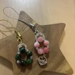 手作り天然石とビーズチャーム