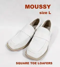 MOUSSY SQUARE TOE ローファー L(24.5)のサムネイル