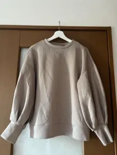 Hetherバルーンスリーブ ベージュ スウェット Fサイズ