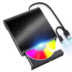 DVDドライブ 外付けDVDドライブ 読取/書込可USB Type-C MAC