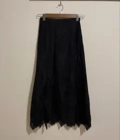 le.coeur blanc/レース/ブラックロングスカート