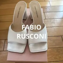 ファビオルスコーニ　37 サンダル　ホワイト　 7.5㎝ヒール